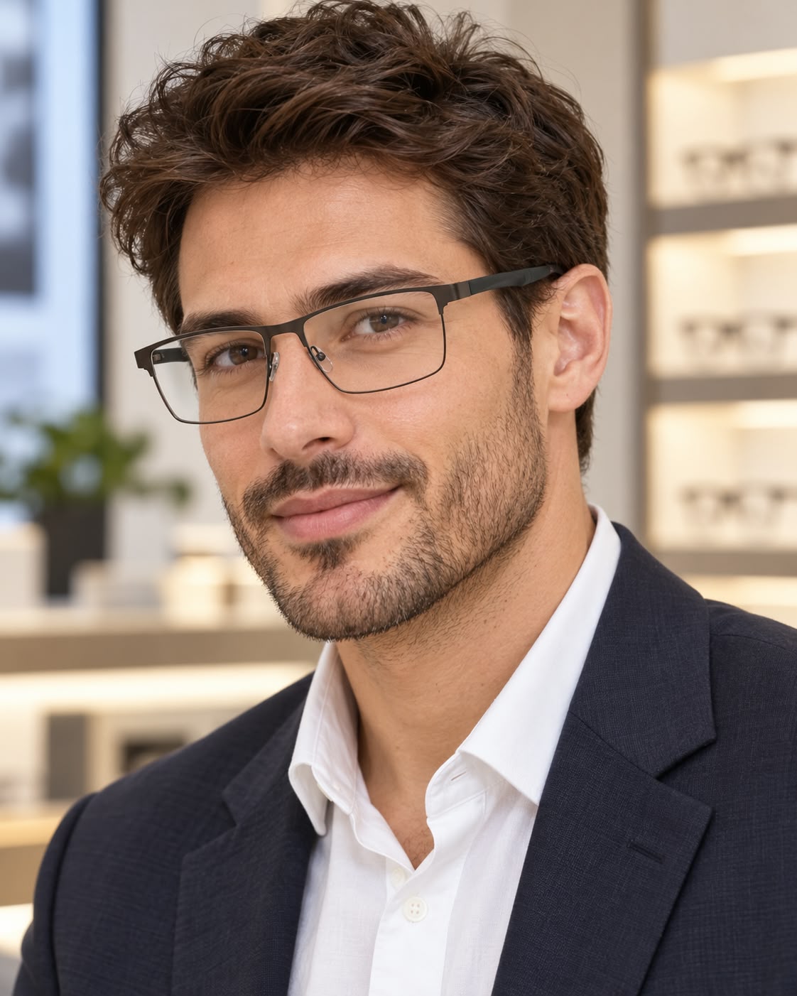 Homem com armação masculina